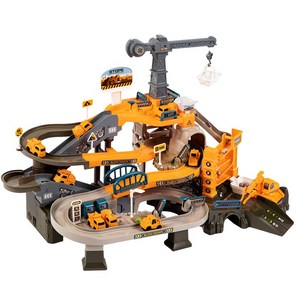 토요요 궤도 공사놀이 주차타워 완구 공사 미니카 장난감 세트 생일 선물 추천TT-CD1, 노란색, 1개