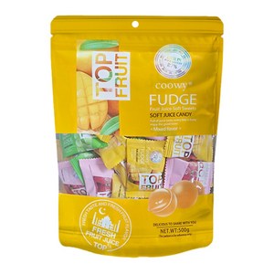 coowy 쿠위 탑젤리 3가지 믹스맛 (망고 청포도 딸기), 500g, 2개