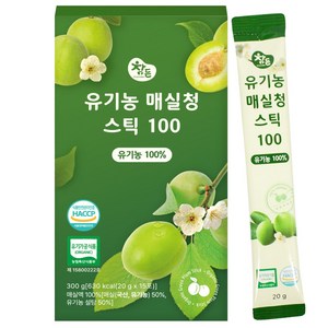 참든 유기농 매실청 스틱, 20g, 15개
