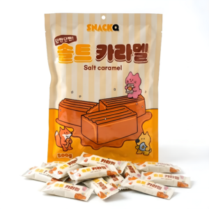 스낵큐 소금 카라멜 500g당 약 80개입