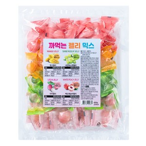 동일식품 까먹는 젤리 혼합 4가지맛 망고 리치 샤인머스켓 백도복숭아, 600g, 1개