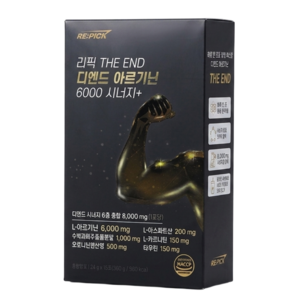 리픽 디엔드 아르기닌 6000 시트룰린 오르니틴 시너지+, 24g, 90개