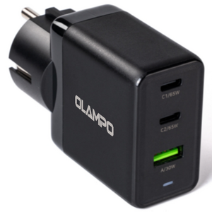 OLAMPO 65W PPS PD GaN 접지 3포트 초고속 멀티충전기
