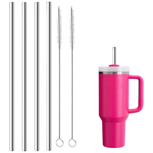 WAP 스탠리 스타벅스 텀블러 887ml 호환 30cm 스테인리스 빨대 세척솔 세트