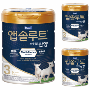 앱솔루트 프리미엄 산양분유 3단계, 750g, 3개