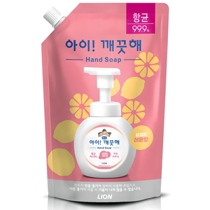 아이깨끗해 항균 폼 핸드솝 리필 레몬향, 600ml, 1개