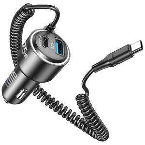 아림 75W 차량용 초고속 스프링 케이블 충전기 C타입 고속충전