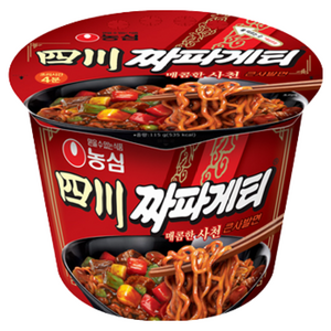 농심 사천 짜파게티 큰사발면 115g, 16개