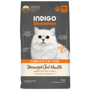 INDIGO 전연령 고양이 바이오뉴트리션 면역앤 기능성 사료, 유리너리+장건강, 2kg, 1개