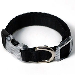 아띠지기 강아지 웨빙 목줄, 블랙, M, 1개