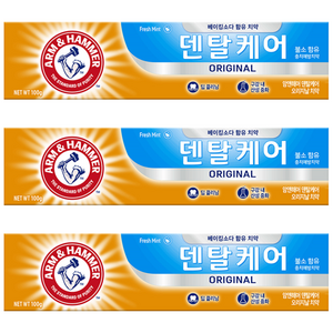 암앤해머 덴탈케어 오리지날 치약, 100g, 3개