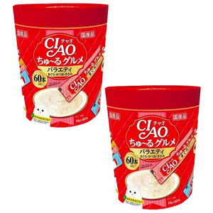 이나바 챠오츄르 짜먹는 고양이 간식, 혼합맛(참치/가다랑..., 840g, 2개