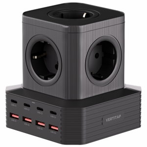 버티탭 버티컬 고용량 4000W 타워 멀티탭 큐브 13구 ultra100