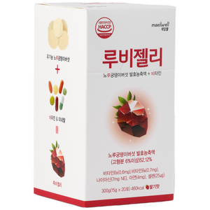 매일웰 루비젤리 딸기맛 노루궁뎅이버섯과 비타민의 만남, 15g, 20개