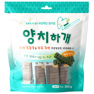 양치하개 강아지 덴탈껌 24p, 덴탈케어, 360g, 1개