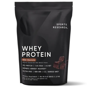 스포츠리서치 웨이 프로틴 아이솔레이트 단백질 보충제 더치 초콜릿 글루텐 프리, 2.27kg, 1개