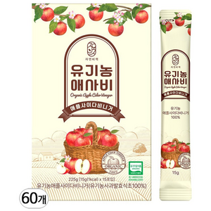 물 한방울넣지 않은 자연비책 유기농 애사비 스틱, 15g, 60개