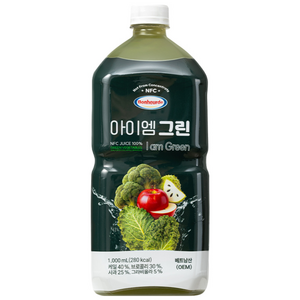 보넬드 아이엠 그린주스 100% NFC 착즙주스, 1L, 1개