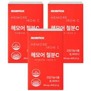 맘픽 여성 철분제 임산부 남성 철분 영양제 mompick, 90정, 3박스