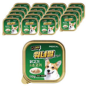 워너밀 강아지 영양간식 국내산 무방부제 높은기호성 한끼뚝딱 6종