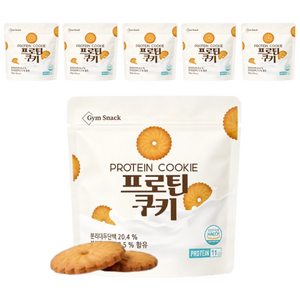 프로틴 쿠키 단백질 과자 고단백 저당 다이어트간식, 40g, 6개