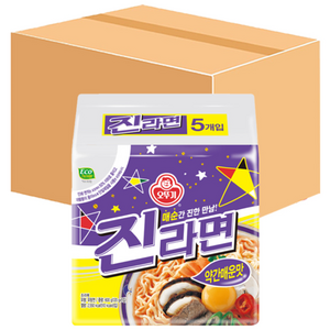 오뚜기 진라면 약간매운맛 120g, 40개, (5개입 X 8팩)