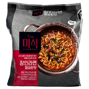더미식 장인라면 맵싸한맛 135g, 4개