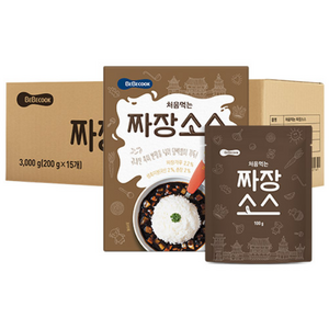 베베쿡 처음먹는 덮밥 소스, 짜장, 200g, 15개