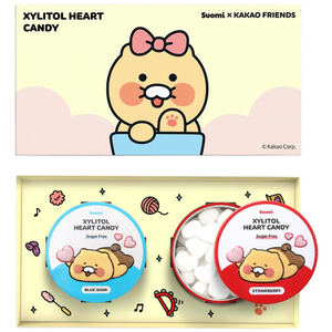 춘식이 자일리톨 하트 캔디 2종 선물세트 블루소다+딸기
