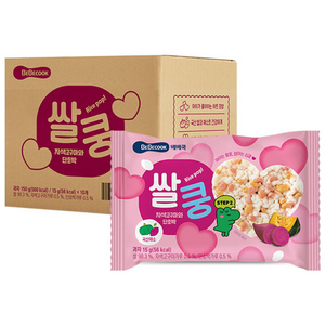 베베쿡 쌀쿵 쌀과자, 자색고구마 + 단호..., 15g, 10개