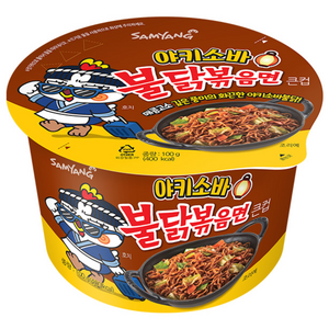 불닭볶음면 야키소바 큰컵라면 100g, 5개