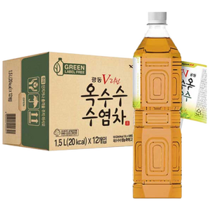 광동옥수수수염차 무라벨, 1.5L, 12개