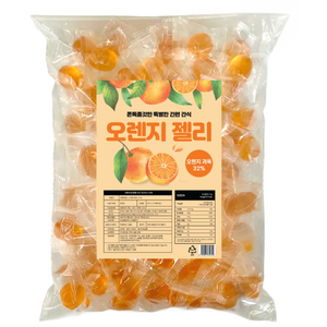 혜성식품 오렌지 젤리 과일 귤 간식, 1kg, 1개