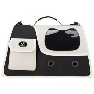 딩동펫 와이드 통풍 숄더백 반려동물 이동가방, 블랙, 46 x 26 x ..., 1개