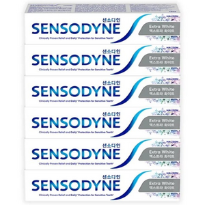 센소다인 엑스트라 화이트 치약, 120g, 6개