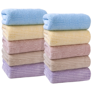 LUNOO 프리미엄 40수 면사 수건 오코텍스 인증을 받은 호텔 수건 무형광 세면 타올 집들이 선물 타월 수건 10장, 캔디, 10개