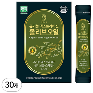 자연비책 산도0.12 유기농 엑스트라버진 올리브오일 스틱, 10g, 30개