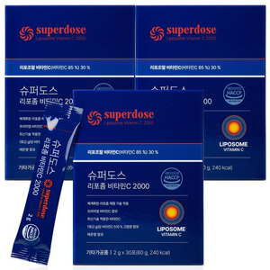 슈퍼도스 리포좀 비타민C 2000, 30회분, 3박스