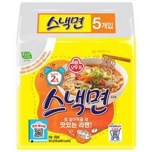 오뚜기 스낵면 108g, 5개, (1팩)