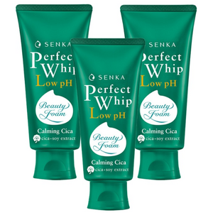 센카 퍼펙트 휩 로우 PH 뷰티 폼 카밍 시카 클렌징폼, 100g, 3개