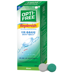 옵티프리 리플레니시 렌즈세정액 + 렌즈케이스, 420ml, 2개입, 1개