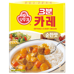 오뚜기3분 카레 순한맛, 200g, 24개