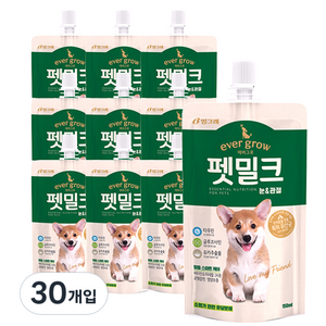 에버그로 강아지 펫밀크, 눈&관절, 150ml, 30개
