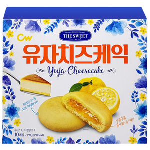 청우식품 유자치즈케익, 190g, 10개