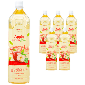 탐사 농장(愛)애 사과 주스, 1.5L, 6개