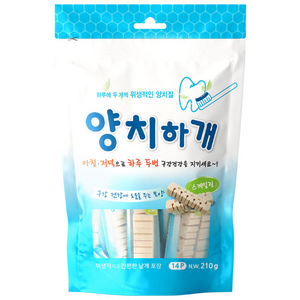 양치하개 강아지 덴탈껌 14p, 스케일링, 210g, 1개