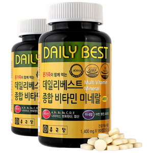 종근당 데일리베스트 종합비타민 미네랄, 180정, 2개