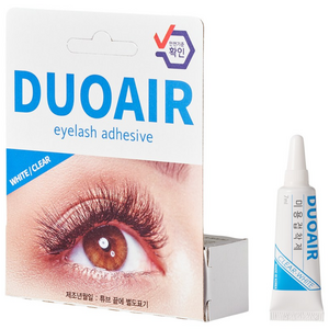 듀오에어 속눈썹풀 속눈썹접착제 글루 DUOAIR, 클리어톤(흰색-반투..., 1개