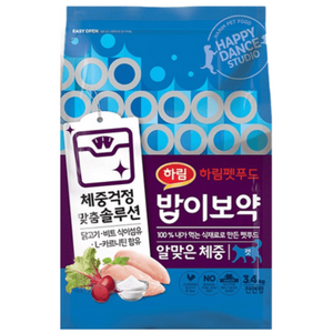 하림펫푸드밥이보약 고양이 기능성 사료, 다이어트(체중유지), 3.4kg, 1개