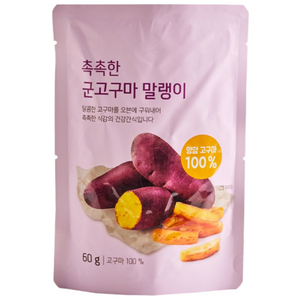 올가홀푸드 촉촉한 군고구마 말랭이, 60g, 4개